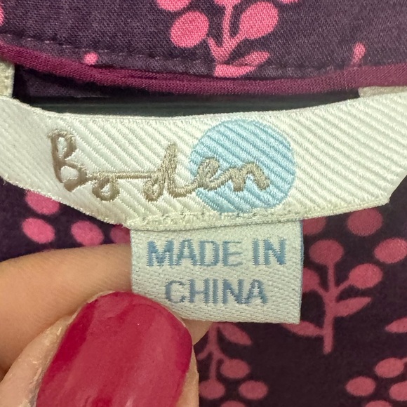 Boden Pink Mixed Print Sleeveless Blouse Size 8 - Picture 4 of 6